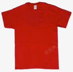 短袖衬衫红色的T恤高清图片