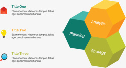 立体多边形几何图表矢量图素材