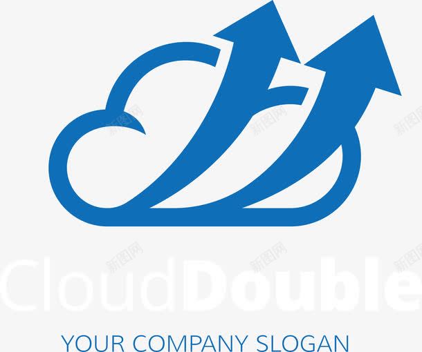 创意卡通蓝色logo图标png_新图网 https://ixintu.com LOGO设计 云 云logo 云朵 云朵LOGO 云朵logo 企业商标 创意云朵 图标 矢量云朵 箭头 精美云朵 蓝色