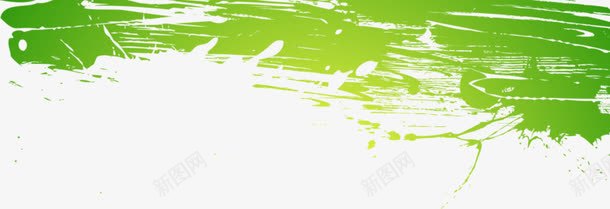 手绘绿色渐变笔刷状png免抠素材_新图网 https://ixintu.com 创意底纹 油漆状 绿色渐变 装饰