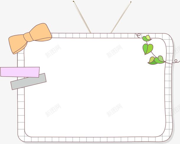 可爱蝴蝶结边框矢量图ai免抠素材_新图网 https://ixintu.com AI 卡通 叶字 手绘 标签 格子 线条 绿叶 蝴蝶结 边框 矢量图