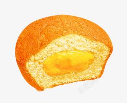 蛋黄陷面包美味的蛋黄派片高清图片
