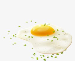 鸡蛋葱花肠粉卡通煎蛋高清图片