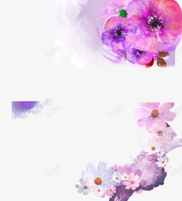 名片装饰花纹png免抠素材_新图网 https://ixintu.com 卡片 紫色花纹 花纹背景