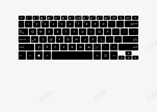 黑色的键盘png免抠素材_新图网 https://ixintu.com 26键输入法 png图形 png装饰 全键盘 字母 方块 装饰 键盘 键盘图案