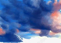 蓝色云朵对话框梦幻蓝色天空云朵高清图片