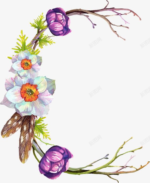 春天花png免抠素材_新图网 https://ixintu.com 春天 水彩 牵牛花