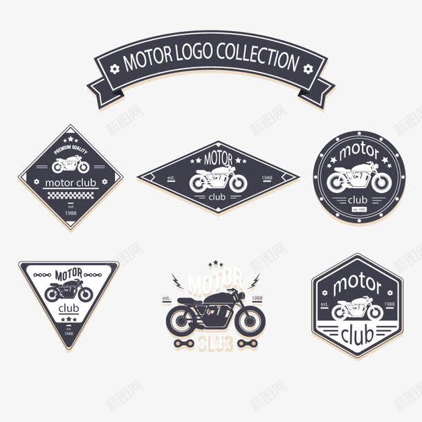 摩托车商标矢量图图标ai_新图网 https://ixintu.com LOGO 企业文化 摩托车 机车 黑色 矢量图