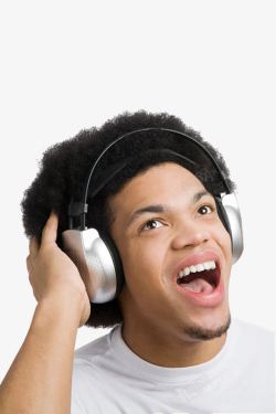 唱歌的人国外听音乐的黑人高清图片