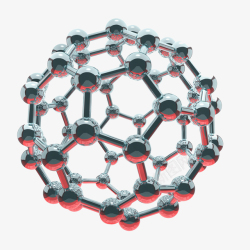 分子球纳米技术立体插画高清图片