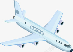 立体化包装设计25D立体化快递业空运飞机设矢量图图标高清图片