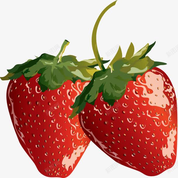 光鲜亮丽草莓png免抠素材_新图网 https://ixintu.com 光亮 发光 叶子 水果 浆果 草莓 莓 装饰 食物