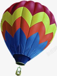 彩色热气球飞翔装饰素材