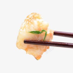鱼柳筷子夹巴沙鱼柳高清图片