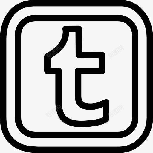 Tumblr信LOGO的轮廓在圆形广场图标png_新图网 https://ixintu.com Tumblr coucou 圆形 字母 平方 标志 标识 符号 轮廓