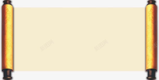 卷轴实物png免抠素材_新图网 https://ixintu.com 中国画 中国风 卷轴 画卷