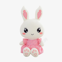 六一礼物粉红色小白兔公仔高清图片