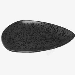 黑色的盘子图片黑色点点立体简约家用陶瓷盘子高清图片