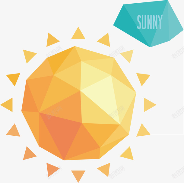 彩色圆弧几何太阳元素png免抠素材_新图网 https://ixintu.com 三角形 几何 圆弧 太阳 彩色 纹理 质感