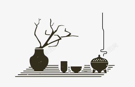 茶工艺png免抠素材_新图网 https://ixintu.com 茶具 茶壶 装饰画 黑色