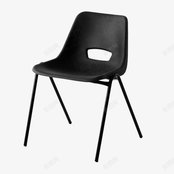 欧式简约黑色办公椅png免抠素材_新图网 https://ixintu.com 产品实物 办公椅 塑胶材质 椅子 简约欧式 靠背椅 黑色