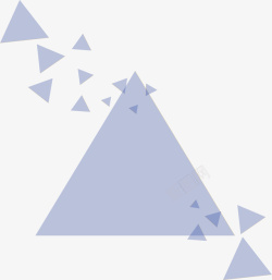 蓝色三角花纹边框矢量图素材