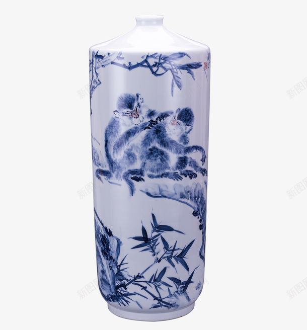 实物中国风青花瓷器摆件png免抠素材_新图网 https://ixintu.com 中式摆设 中式花瓶 产品实物 客厅玄关装饰 工艺品 摄影 摆件 景德镇 瓷器 瓷器水墨画 竹子 金丝猴 陶瓷 青花瓷器