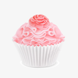 卡通纸杯蛋糕粉色甜品蛋糕高清图片