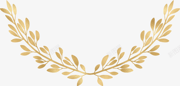 金色橄榄叶png免抠素材_新图网 https://ixintu.com 创意装饰 叶子边框 橄榄叶 装饰叶子 装饰画 金色叶子