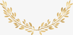 白花叶子装饰画金色橄榄叶高清图片