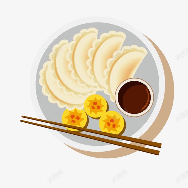 饺子png免抠素材_新图网 https://ixintu.com 美食 菜品 食物
