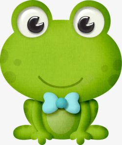 微笑绿色青蛙卡通小青蛙高清图片