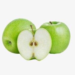 切开的青苹果切开新鲜的苹果高清图片