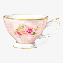 下午茶杯垫玫瑰茶壶高清图片