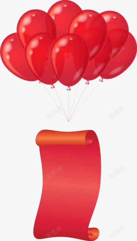 红色卡通气球鲜艳png免抠素材_新图网 https://ixintu.com 卡通 气球 红色 鲜艳