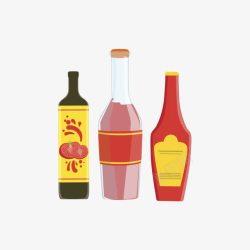玻璃材质油瓶透明易碎品玻璃番茄酱酱油红酒包高清图片