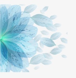 蓝色神秘半透明花瓣素材