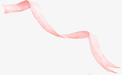 手绘日用品粉色飘带高清图片