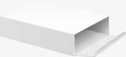 方形长方体白色的盒子矢量图高清图片