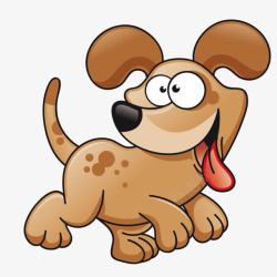 摇尾巴的小狗可爱卡通小狗高清图片