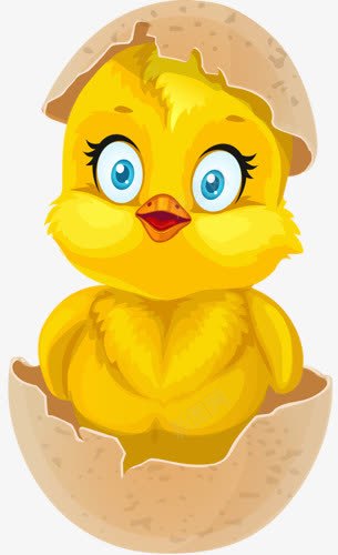 卡通黄色蛋壳小鸡png免抠素材_新图网 https://ixintu.com 卡通 小鸡 蛋壳 黄色