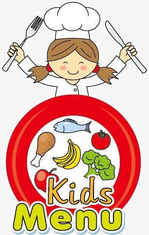 卡通厨师儿童png免抠素材_新图网 https://ixintu.com 儿童 刀叉 卡通 厨师 女孩 插画 漫画 美食 食材 食物