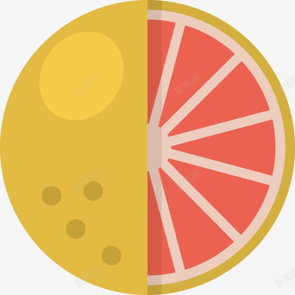 被切开一块的西柚png免抠素材_新图网 https://ixintu.com 切面 卡通 柚子 柚子卡通 水果 西柚 食品