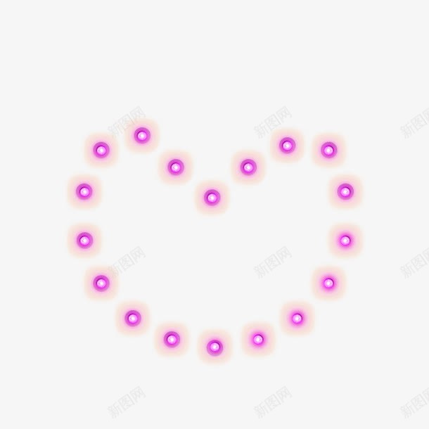 粉色心形光效png免抠素材_新图网 https://ixintu.com 光斑 心形光效 心形边框 效果 特效 简约 粉色