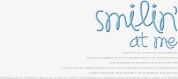 微笑蓝色创意字母素材
