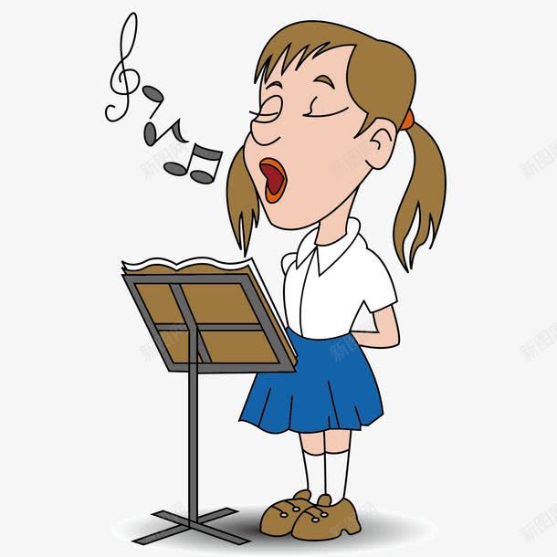 唱歌的学生png免抠素材_新图网 https://ixintu.com 唱歌 女孩 歌声 演唱 练习 音乐