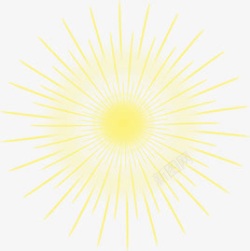 太阳光海报手绘黄色太阳光效海报高清图片