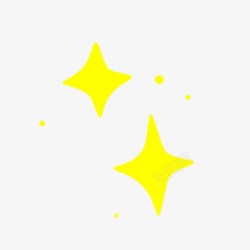 闪耀的星黄色的四角星星高清图片