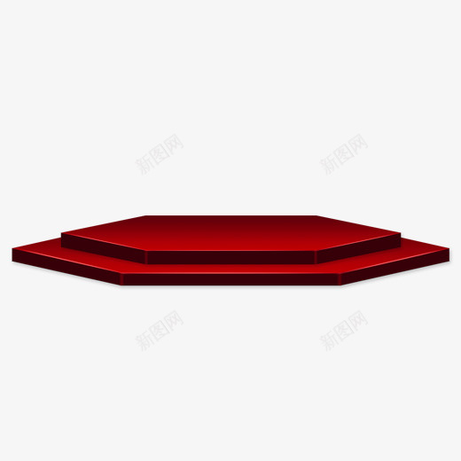 红色创意舞台元素png免抠素材_新图网 https://ixintu.com 光泽 创意 双11 双十一 天猫 活动 渐变 红色 舞台 装饰