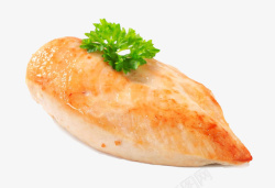 一块鸡胸肉简单食物烤鸡胸肉高清图片
